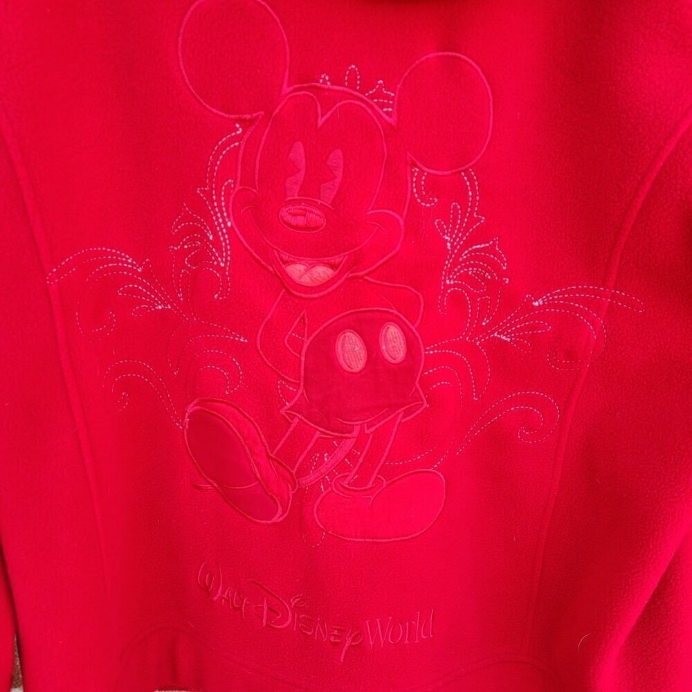 Walt Disney World Resorts Fleece Hooded Jacket Women's Sz 2X Embroidered Mickey - Picture 5 of 10